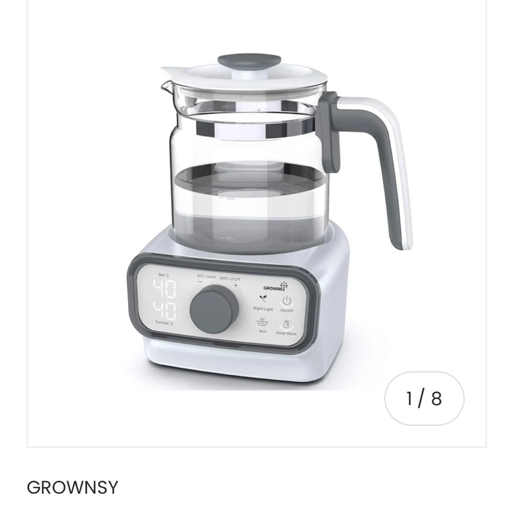 NEW IN BOX GROWNSY Baby Instant Warmer Bottle Warmer, Formula Dispenser, Kettle